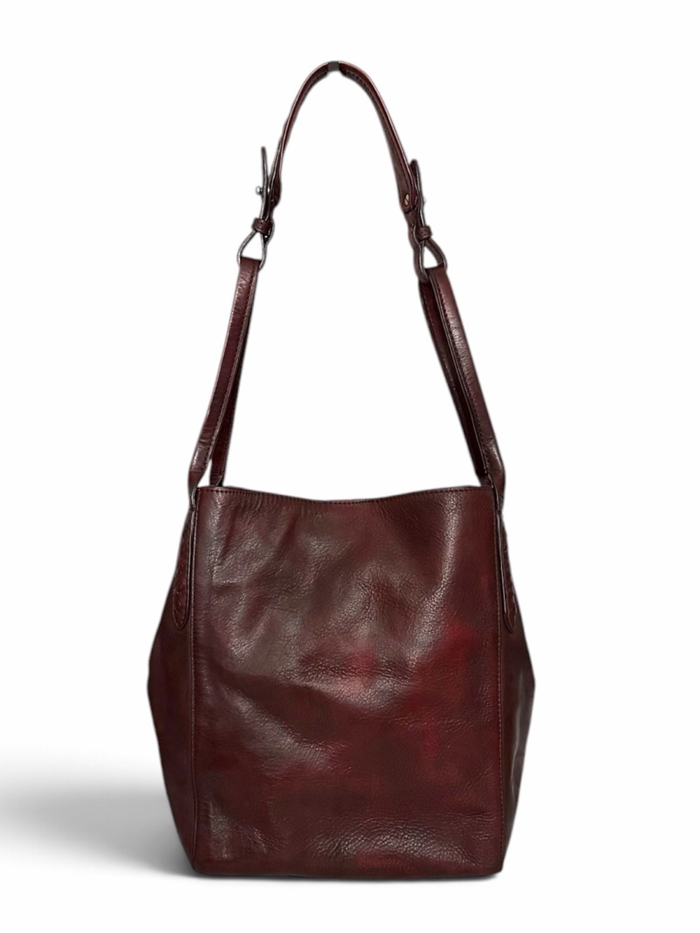 Frye Reed Magnetic Snap Leather Bucket Bag